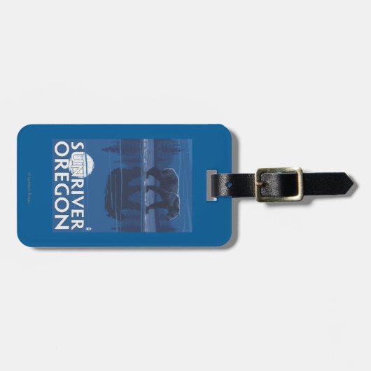 Beer in Moonlight - Sun River, Oregon Bagagelabel (Voorkant horizontaal)