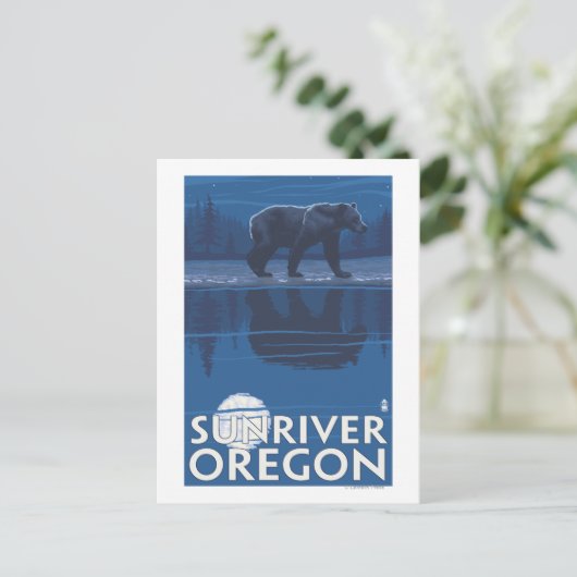 Beer in Moonlight - Sun River, Oregon Briefkaart (Staand voorkant)