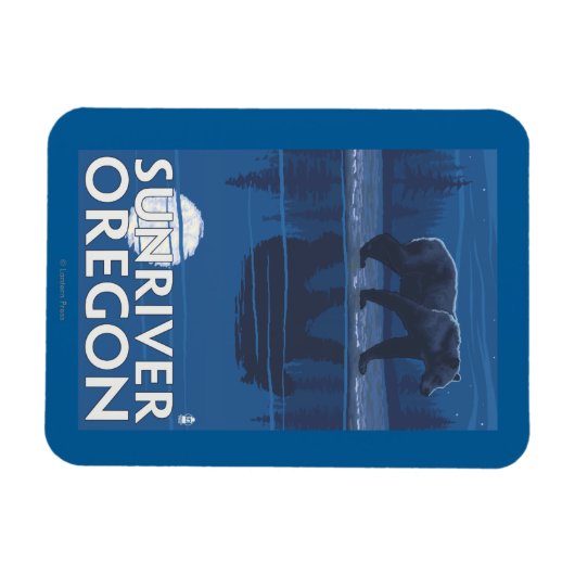 Beer in Moonlight - Sun River, Oregon Magneet (Horizontaal)