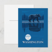 Beer in Moonlight - Washington Briefkaart (Voorkant / Achterkant)