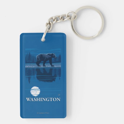 Beer in Moonlight - Washington Sleutelhanger (achterkant)