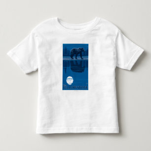 Beer in Moonlight - West Yellowstone, Montana Kinder Shirts