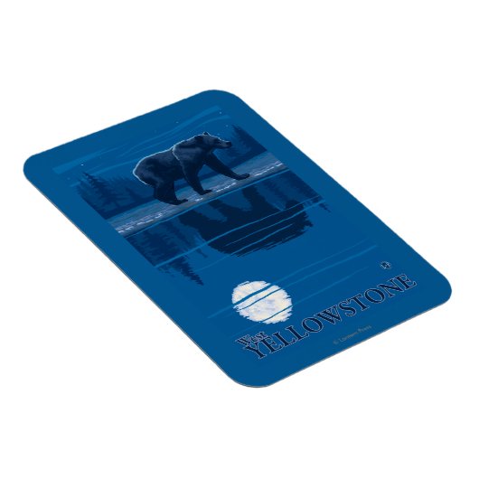 Beer in Moonlight - West Yellowstone, Montana Magneet (Rechterzijde)