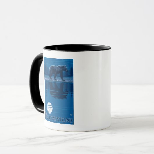 Beer in Moonlight - West Yellowstone, Montana Mok (Voorkant links)