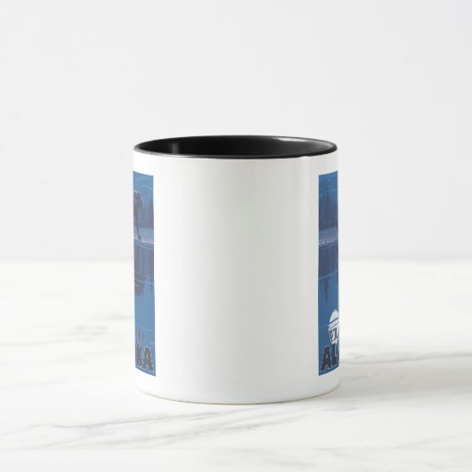 Beer in Moonlight - Wrangell, Alaska Mok (Midden)