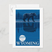 Beer in Moonlight - Wyoming Briefkaart (Voorkant / Achterkant)