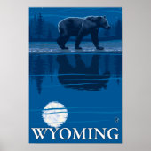 Beer in Moonlight - Wyoming Poster (Voorkant)