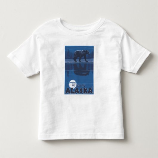 Beer in Moonlight - Yukon, Alaska Kinder Shirts (Voorkant)