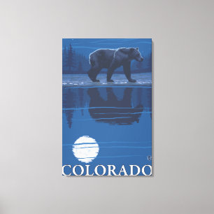 Beer in MoonlightColorado Canvas Afdruk