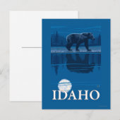 Beer in MoonlightIdahoVintage Travel Poster Briefkaart (Voorkant / Achterkant)