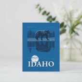 Beer in MoonlightIdahoVintage Travel Poster Briefkaart (Staand voorkant)