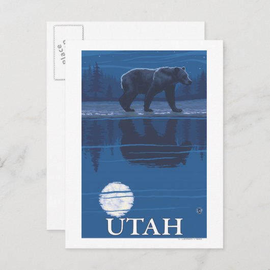 Beer in MoonlightUtah Briefkaart (Voorkant / Achterkant)