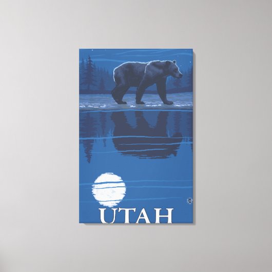 Beer in MoonlightUtah Canvas Afdruk (Voorkant)