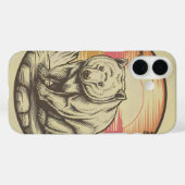  Beer in Natuur Zonsondergang Retro Illustratie Case-Mate iPhone Case (Achterkant (horizontaal))