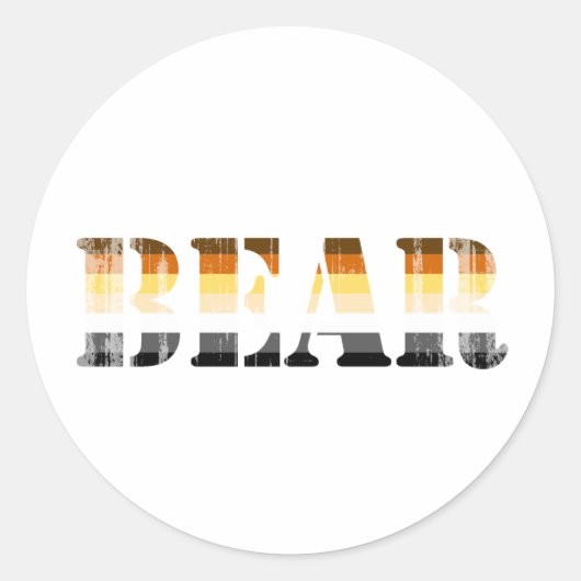 BEER in nood Ronde Sticker (Voorkant)