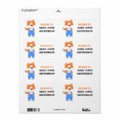 Beer in Overalls, aangepaste naam Kind-ID Etiket (Full Sheet)