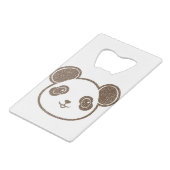 Beer in Panda Creditkaart Flessenopener (Achterkant Gekanteld)