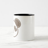 Beer in Panda Tweekleurige Koffiemok (Center)