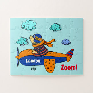 Beer in Plane! Gepersonaliseerd Kind Legpuzzel