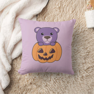 Beer in pompoen zoete Beren Happy Halloween Gooi Kussen