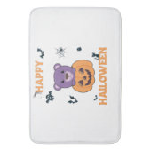Beer in pompoenen Beren Happy Halloween Badmat (Voorkant Verticaal)