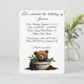 Beer in Potted Plant Illustration Kaart (Staand voorkant)