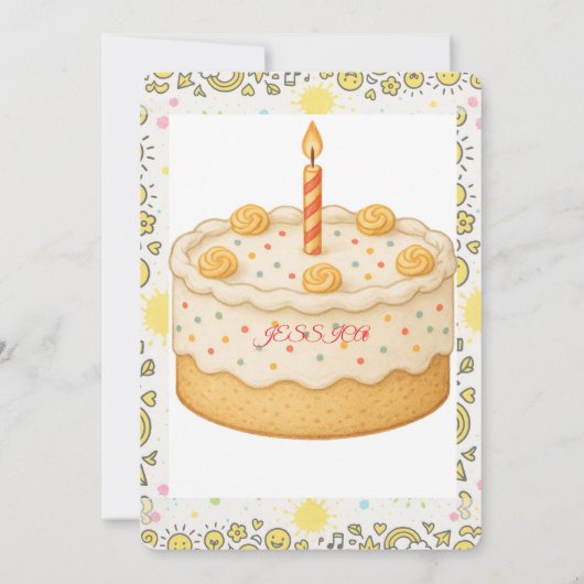 Beer in Potted Plant Illustration Kaart (Achterkant)