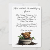 Beer in Potted Plant Illustration Kaart (Voorkant)