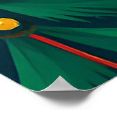 Beer in Santa Hat tussen de kerstbomen Poster (Hoek)