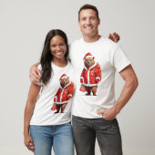 Beer in Santa Kostuum Schattig Grappig Kerstdier T-shirt (Unisex)