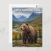 Beer in Sarek National Park Zweden Reizen Briefkaart (Voorkant / Achterkant)