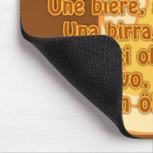BEER in talen aangepaste mousepad Muismat (Hoek)