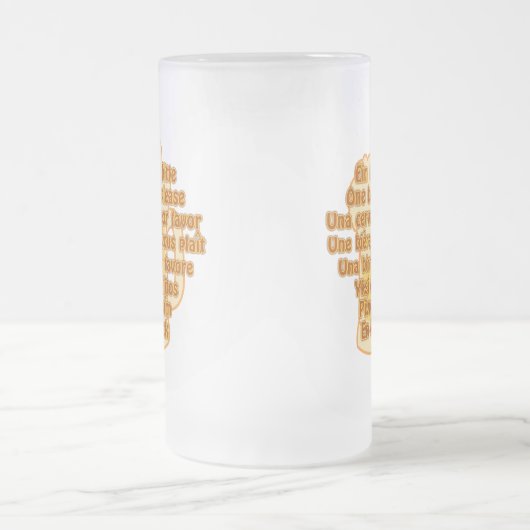 BEER in talen mok - kies stijl en kleur (Center)