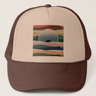 BEER IN WOESTIJN ZONSONDERGANG TRUCKER PET