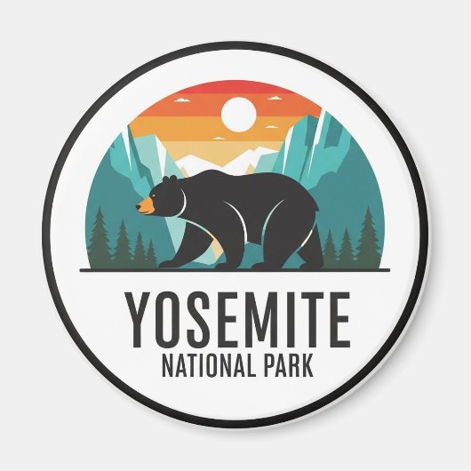 Beer in Yosemite National Park Half Dome Magneet (Voorkant)