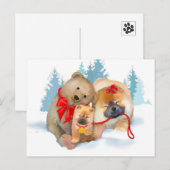 BEER-ING GIFTS Chow & Teddybeer briefkaart (Voorkant / Achterkant)