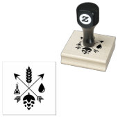 Beer Ingredients Rubberstempel (Gestempeld)