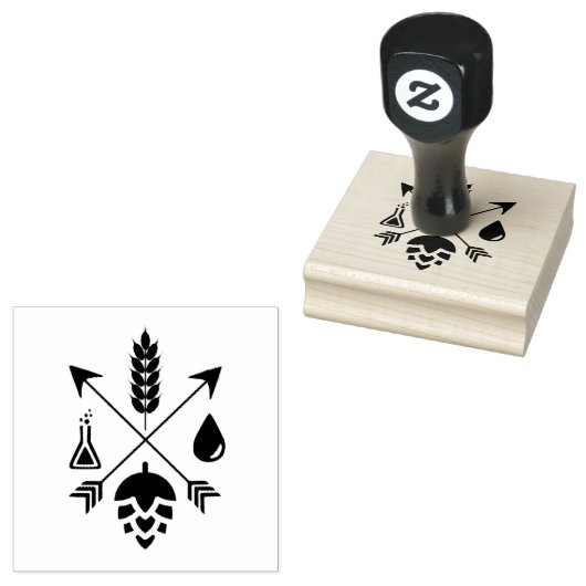 Beer Ingredients Rubberstempel (Gestempeld)