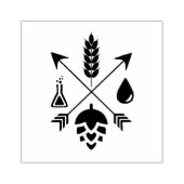 Beer Ingredients Rubberstempel (Afrduk)