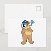 Beer inspecteur Vergrootglas Briefkaart (Voorkant / Achterkant)