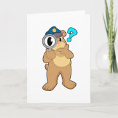 Beer inspecteur Vergrootglas Kaart (Voorkant)