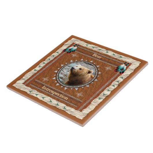 Beer - Introspectie - keramisch tegel Tegeltje (Zijkant)