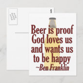 Beer is bewijs briefkaart (Voorkant / Achterkant)