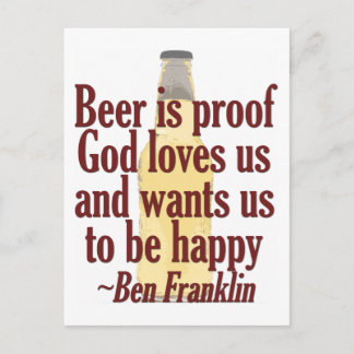 Beer is bewijs briefkaart