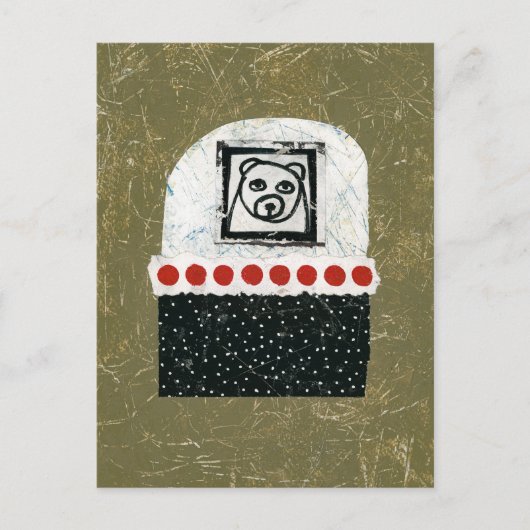 Beer is een vermoeid Briefkaart (Voorkant)