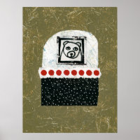Beer is een vermoeide Posters muurkunst