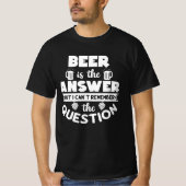 Beer is het antwoord t-shirt (Voorkant)