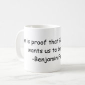 "Beer is het bewijs dat God van ons houdt en ons w Koffiemok (Voorkant links)