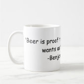 "Beer is het bewijs dat God van ons houdt en ons w Koffiemok (Links)