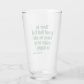 Beer is het bewijs van Funny Beer Quote Glas (Achterkant)